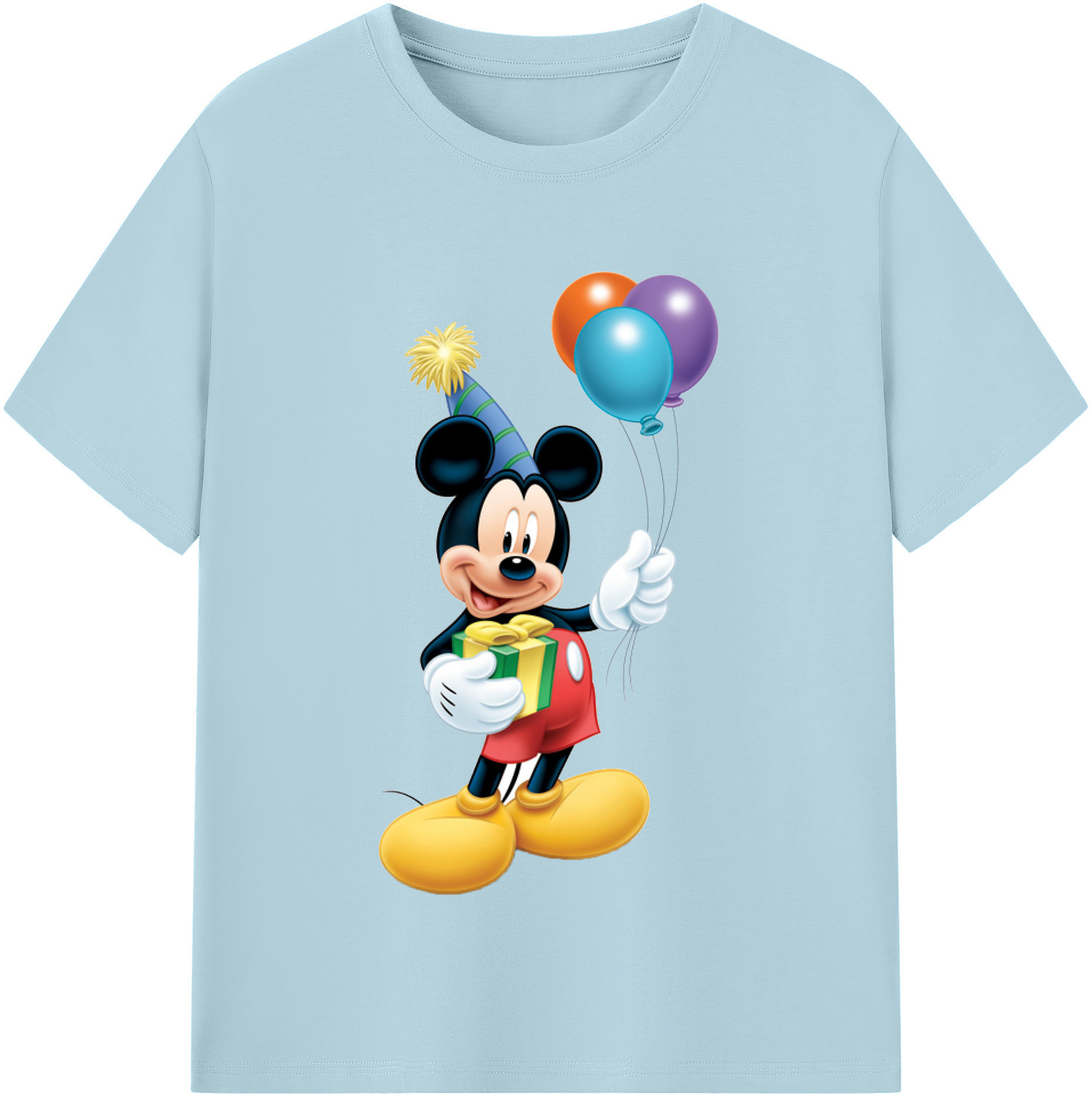 （画像用） ミッキーマウス Mickey Mouse 綿100％半袖Tシャツ（フロントプリント）